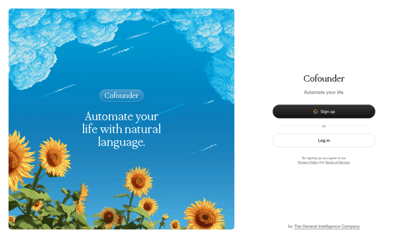 Cofounder screen example