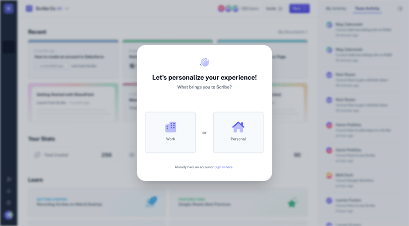 Scribe
			   ux ui design