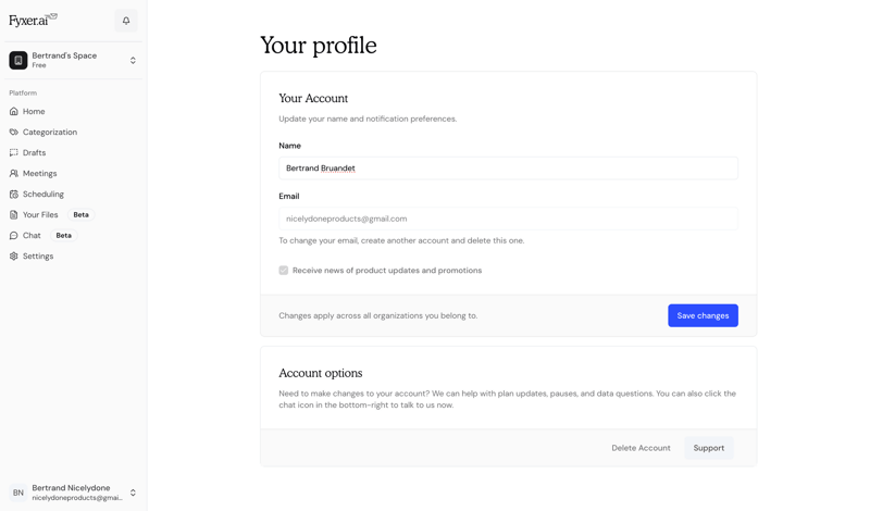 Fyxer screen example