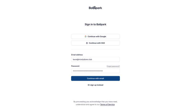 Ballpark
			           ux ui design