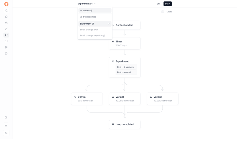 Loops screen example
