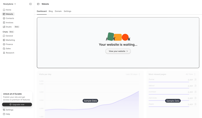 Durable screen example