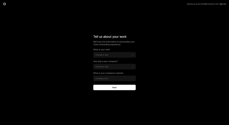 Tome
			     ux ui design