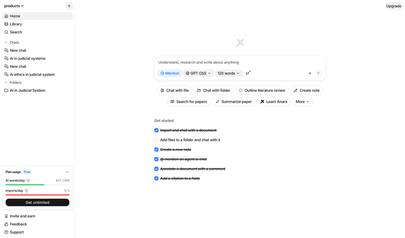 Anara screen example
