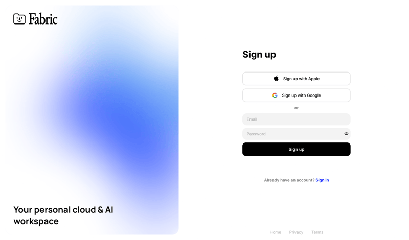 Fabric screen example