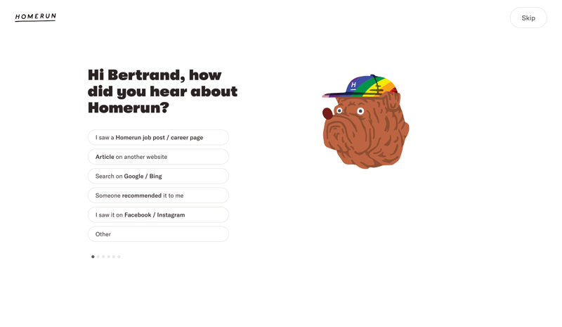Homerun
			    ux ui design