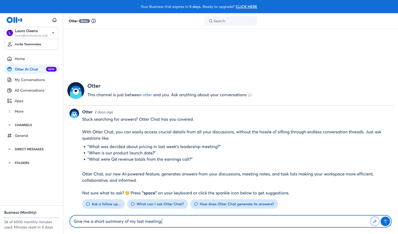 Otter
			               ux ui design