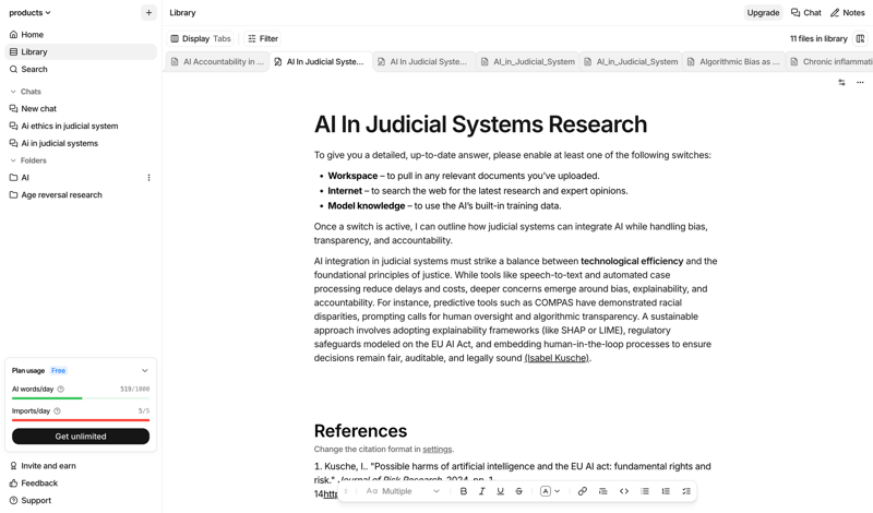 Anara screen example