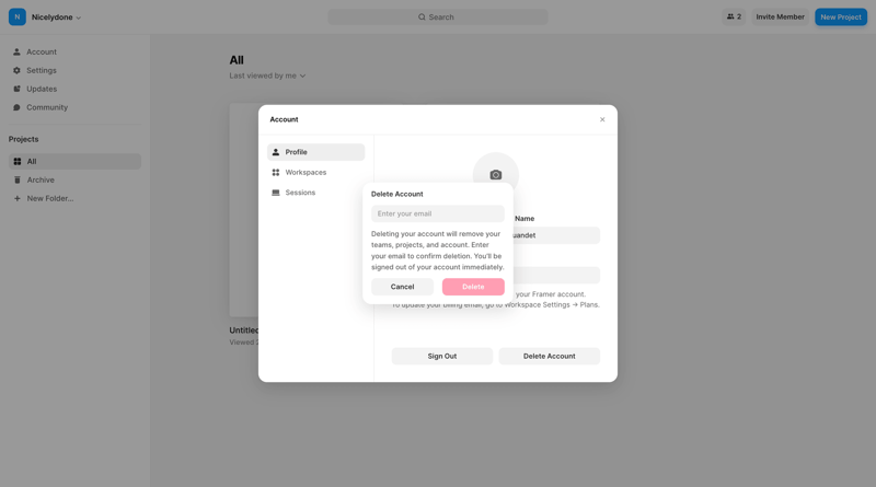 Framer
			       ux ui design
