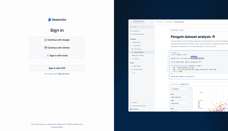 Deepnote
			             ux ui design