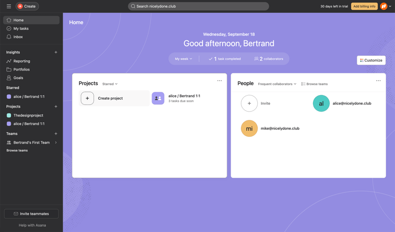 Asana
			             ux ui design