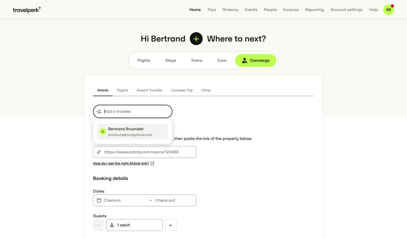Travelperk screen example