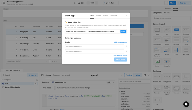 Retool
			       ux ui design