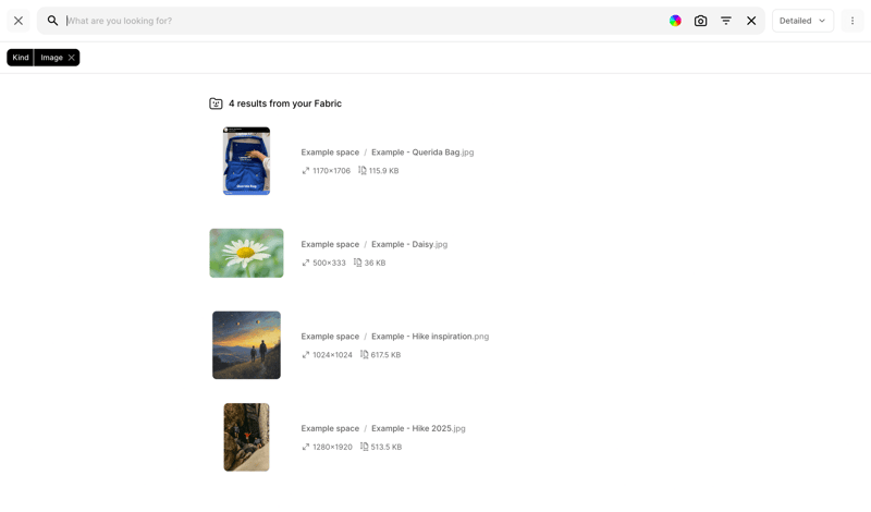 Fabric screen example