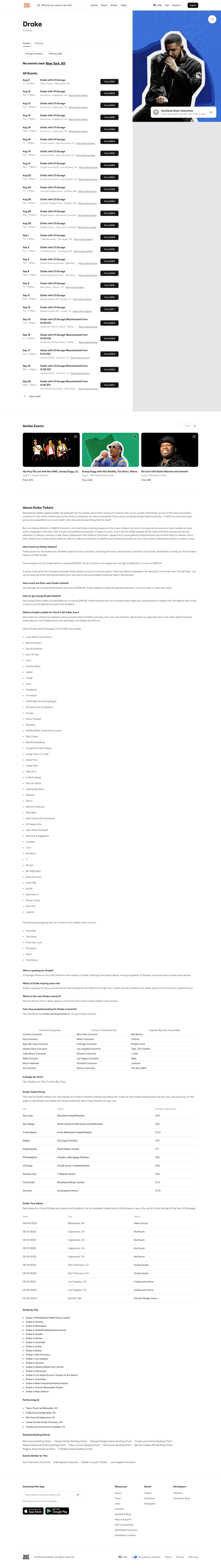 SeatGeek
			         ux ui design