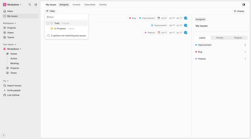 Linear
			             ux ui design