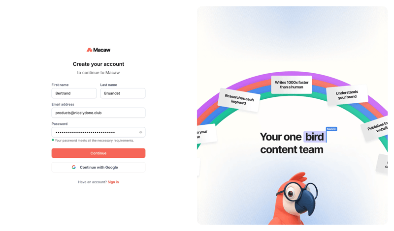 Macaw
			             ux ui design