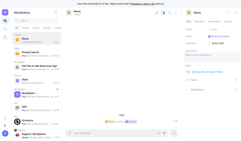 Orchestra screen example