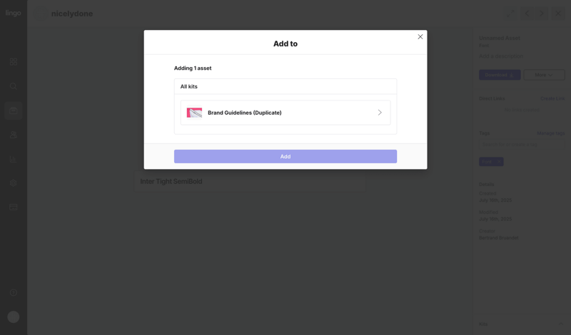 Lingo screen example