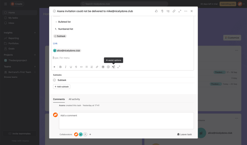 Asana
			         ux ui design