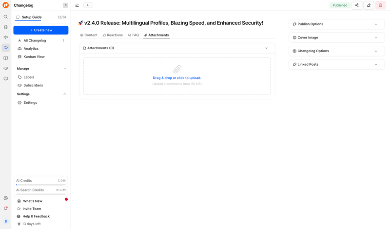 FeatureOS screen example