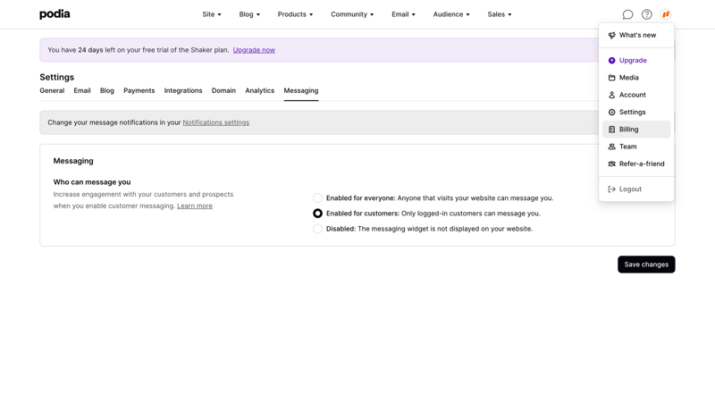 Podia
			          ux ui design