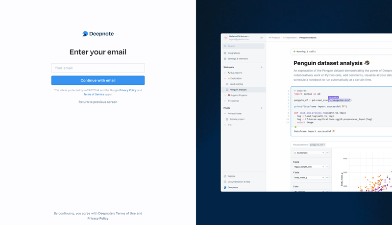 Deepnote
			            ux ui design