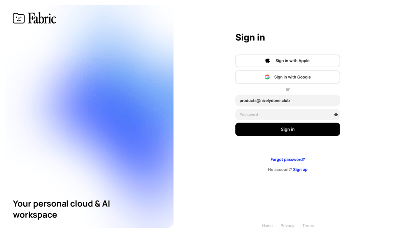 Fabric screen example