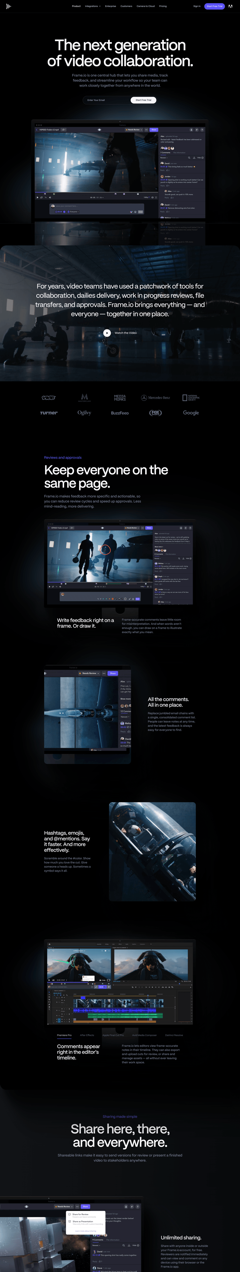 Frame.io
			  ux ui design