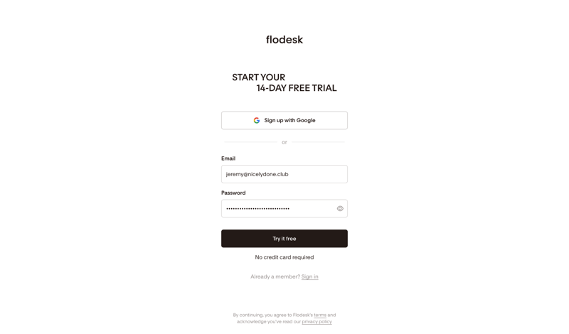 Flodesk
			             ux ui design