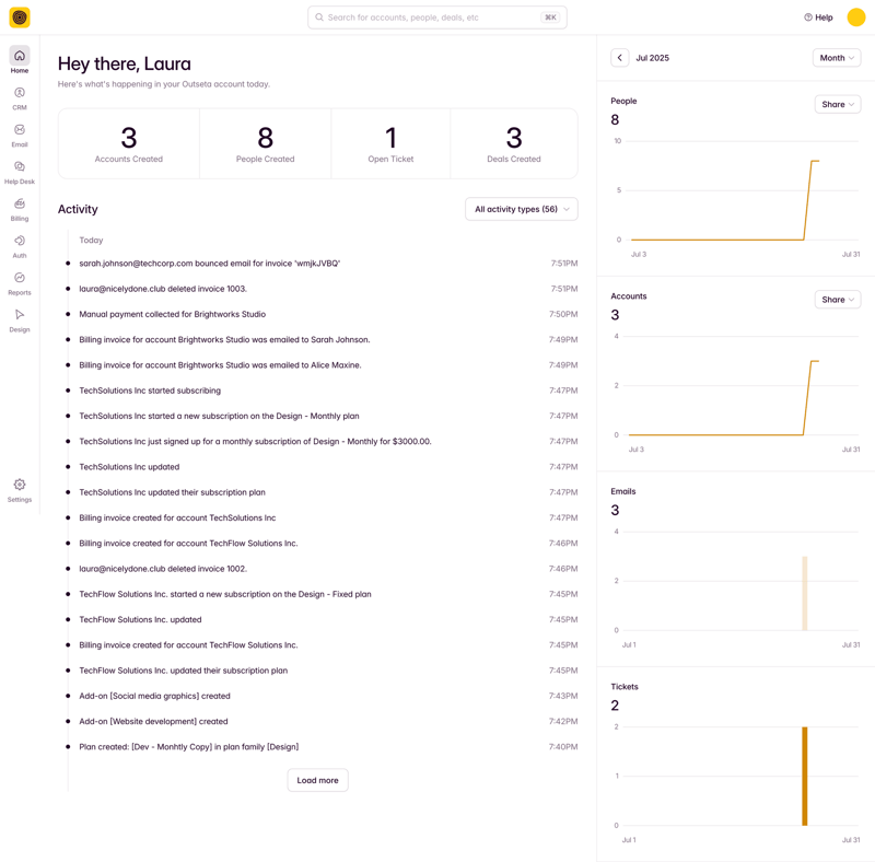 Outseta
			       ux ui design