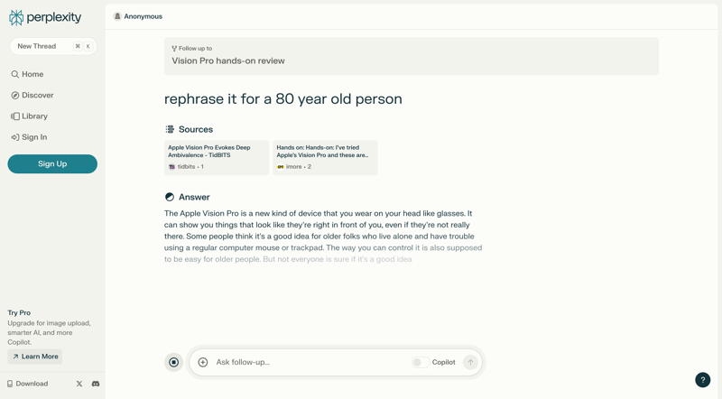 Perplexity
			     ux ui design