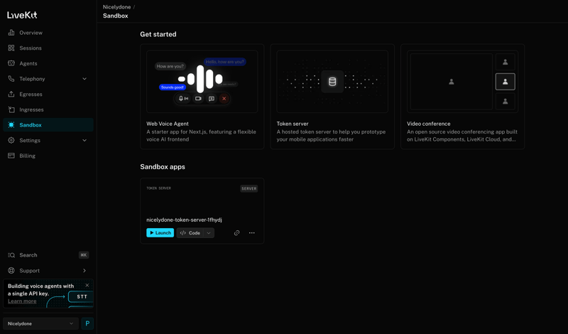 Livekit screen example