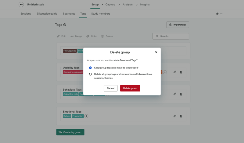 Optimal screen example