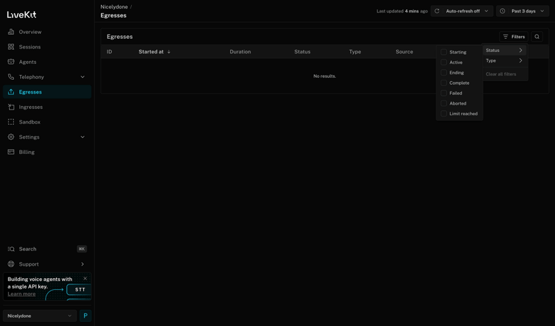 Livekit screen example