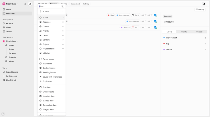 Linear
			             ux ui design