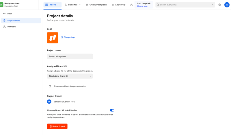 Creatopy screen example