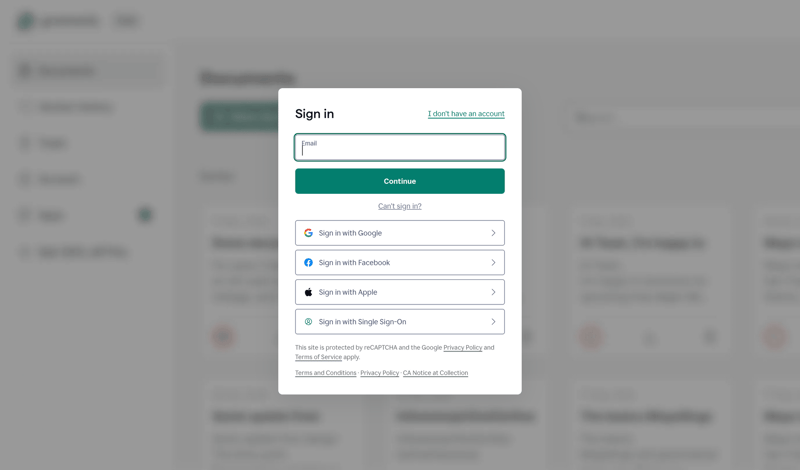 Grammarly screen example