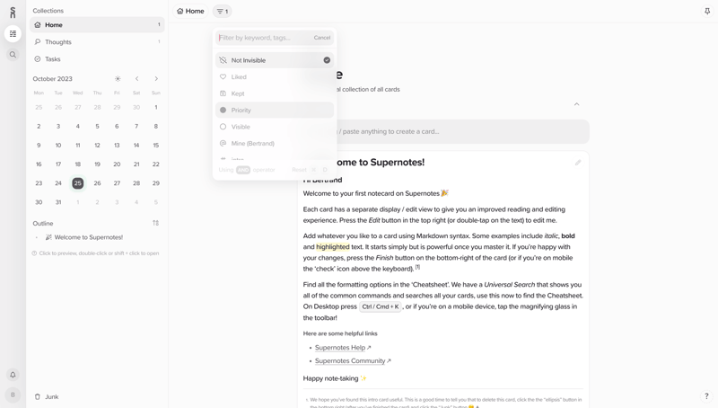 Supernotes
			          ux ui design