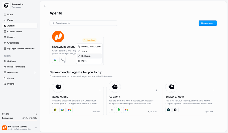 Gumloop screen example