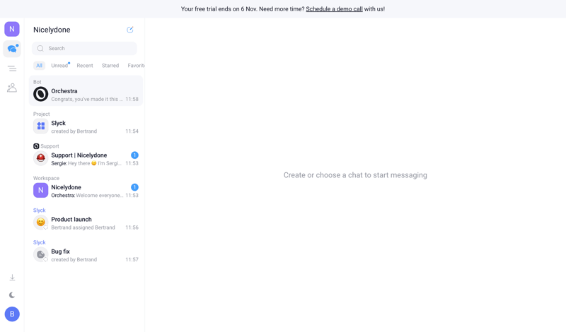 Orchestra screen example