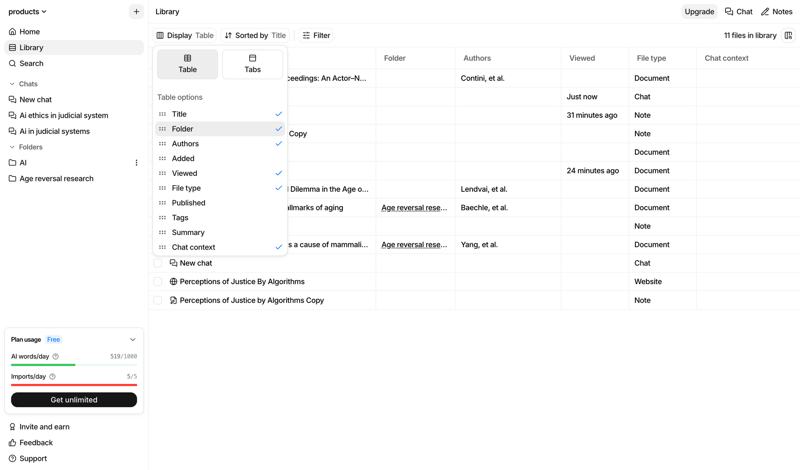 Anara screen example