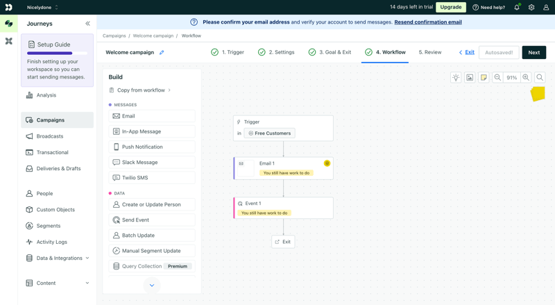 Customer.io
			                  ux ui design
