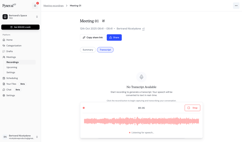 Fyxer screen example