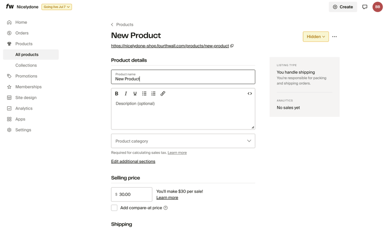 Fourthwall screen example