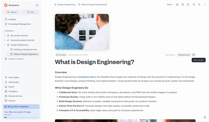 Slite
			       ux ui design