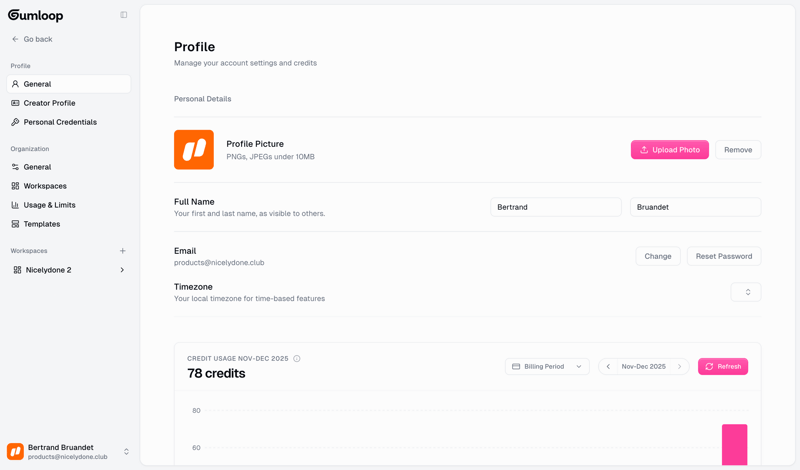 Gumloop screen example