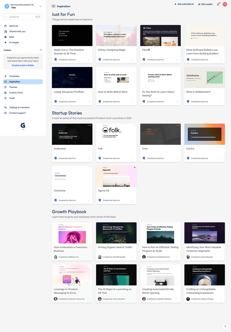 Gamma screen example