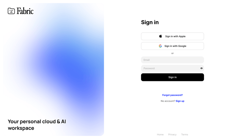 Fabric screen example