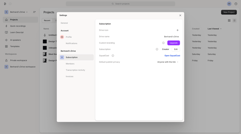Descript
			          ux ui design